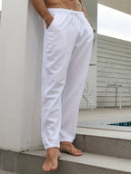 Danilo Linen Trousers (Beige XS) - | Zavonix