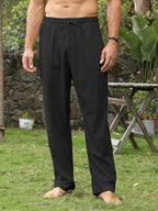Danilo Linen Trousers (Black XS) - | Zavonix