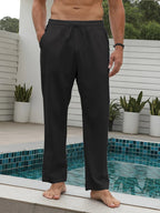 Danilo Linen Trousers (Black XS) - | Zavonix