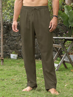 Danilo Linen Trousers (Green XS) - | Zavonix