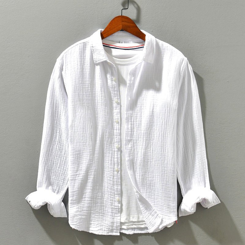 Dario Aurelio Haven Bay Shirt (White S) - Long sleeve shirt | Zavonix
