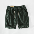 Dario Aurelio Sunlit Coast Shorts (Green S) - Corduroy shorts | Zavonix