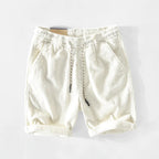 Dario Aurelio Sunlit Coast Shorts (White S) - Corduroy shorts | Zavonix