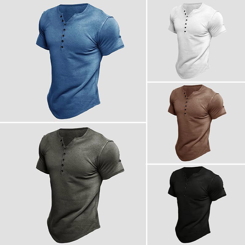 Dario Ferraro Commander Henley T-Shirt (All 5 Colors (Buy 4 Get 1 Free) S) - T-Shirts | Zavonix