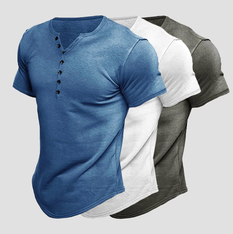 Dario Ferraro Commander Henley T-Shirt (All 5 Colors (Buy 4 Get 1 Free) S) - T-Shirts | Zavonix