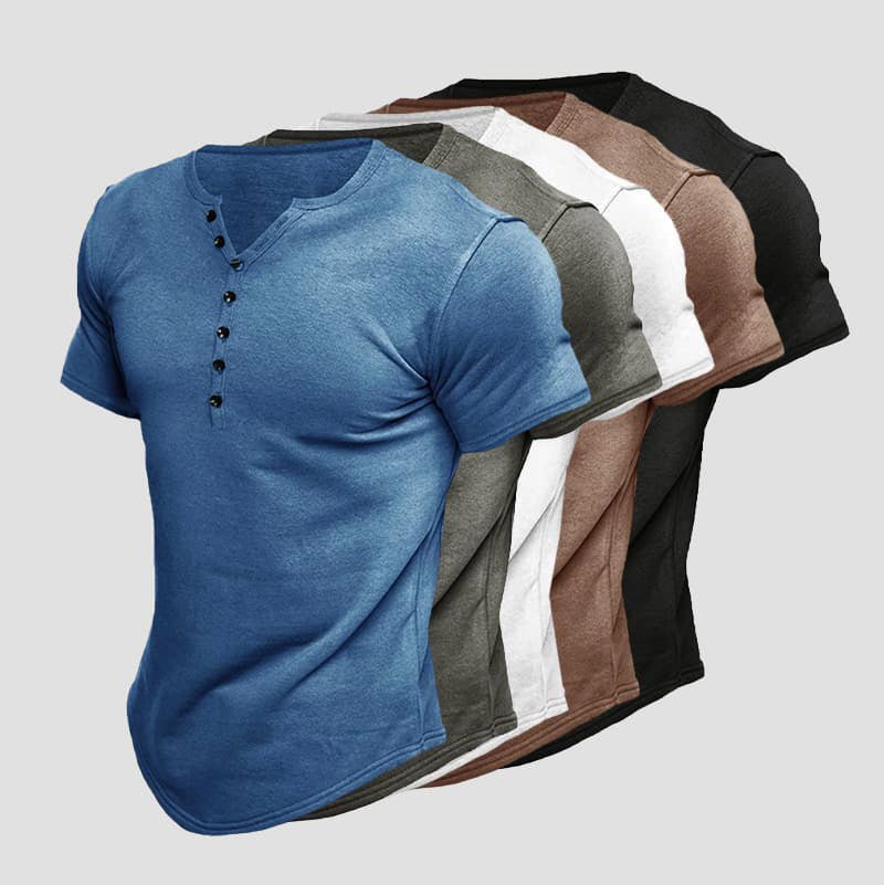 Dario Ferraro Commander Henley T-Shirt (All 5 Colors (Buy 4 Get 1 Free) S) - T-Shirts | Zavonix