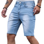 Daryn — Stretchy Denim Shorts with Breathable Comfort (Light Blue S) - | Zavonix