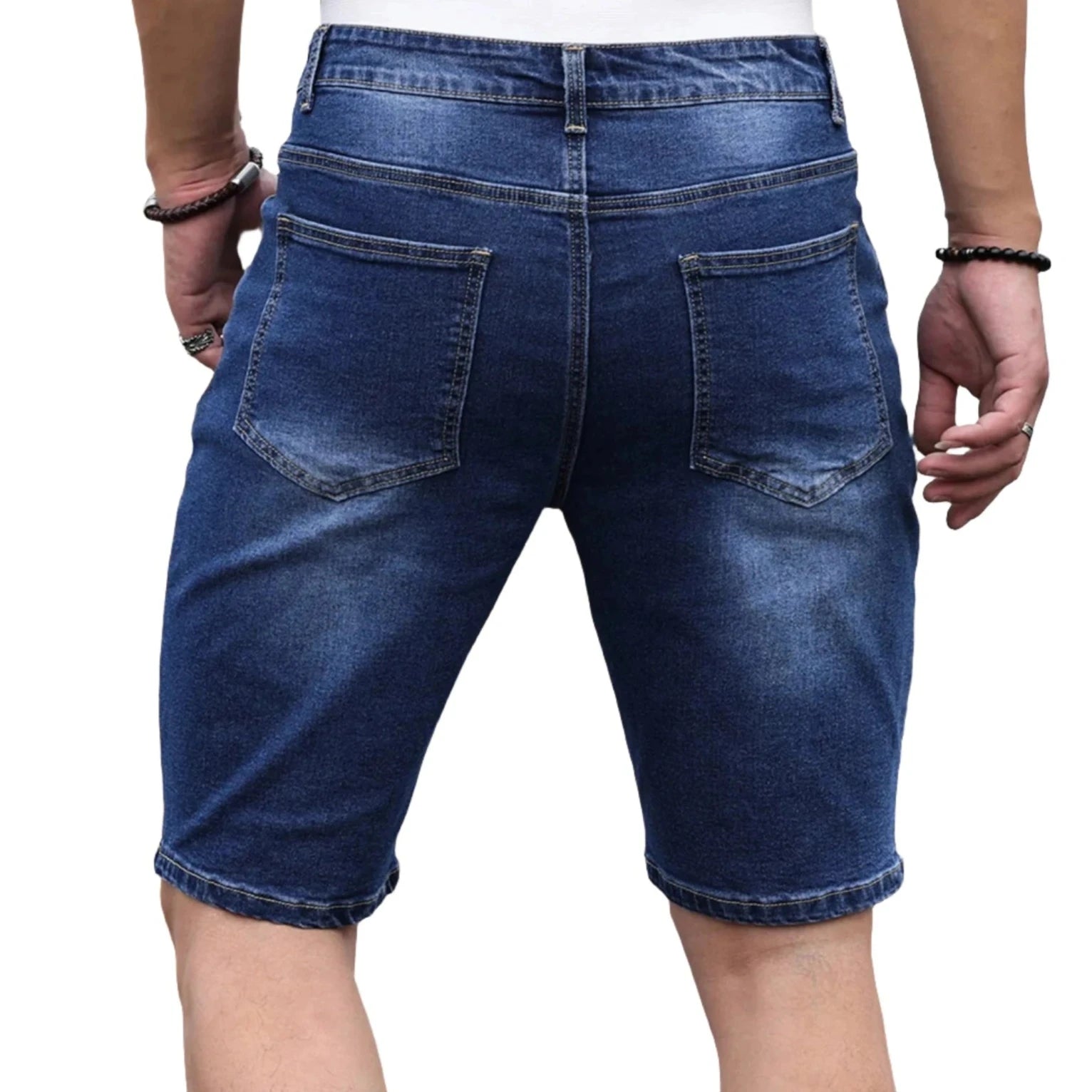 Daryn — Stretchy Denim Shorts with Breathable Comfort (Light Blue S) - | Zavonix