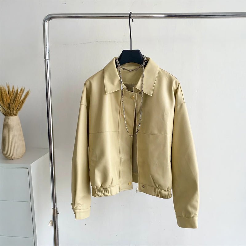 "Dawson" PU Leather Jacket (Black S) - Leather jacket | Zavonix