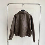"Dawson" PU Leather Jacket (Black S) - Leather jacket | Zavonix