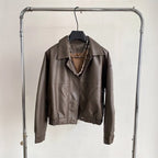"Dawson" PU Leather Jacket (Brown S) - Leather jacket | Zavonix