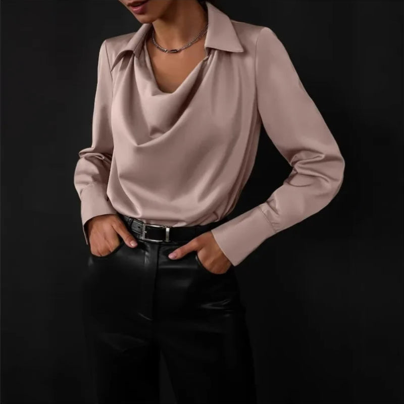 Italian-Inspired Tailored Blouse with Luxurious Comfort for Work