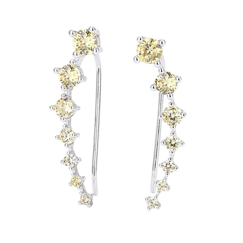 Delara Zirconia Ear Climber Earrings Product Image 01