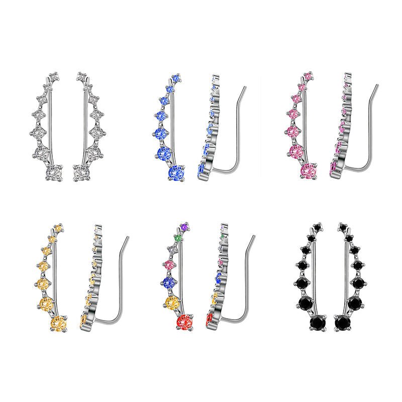 Delara Zirconia Ear Climber Earrings Product Image 02