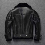 Deluxe Cashmere Real Leather Coat Genuine Leather Jacket (Black XS) - Jacket | Zavonix