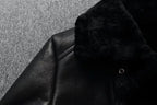 Deluxe Cashmere Real Leather Coat Genuine Leather Jacket (Black XS) - Jacket | Zavonix