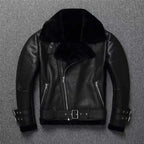 Deluxe Cashmere Real Leather Coat Genuine Leather Jacket (Black XS) - Jacket | Zavonix
