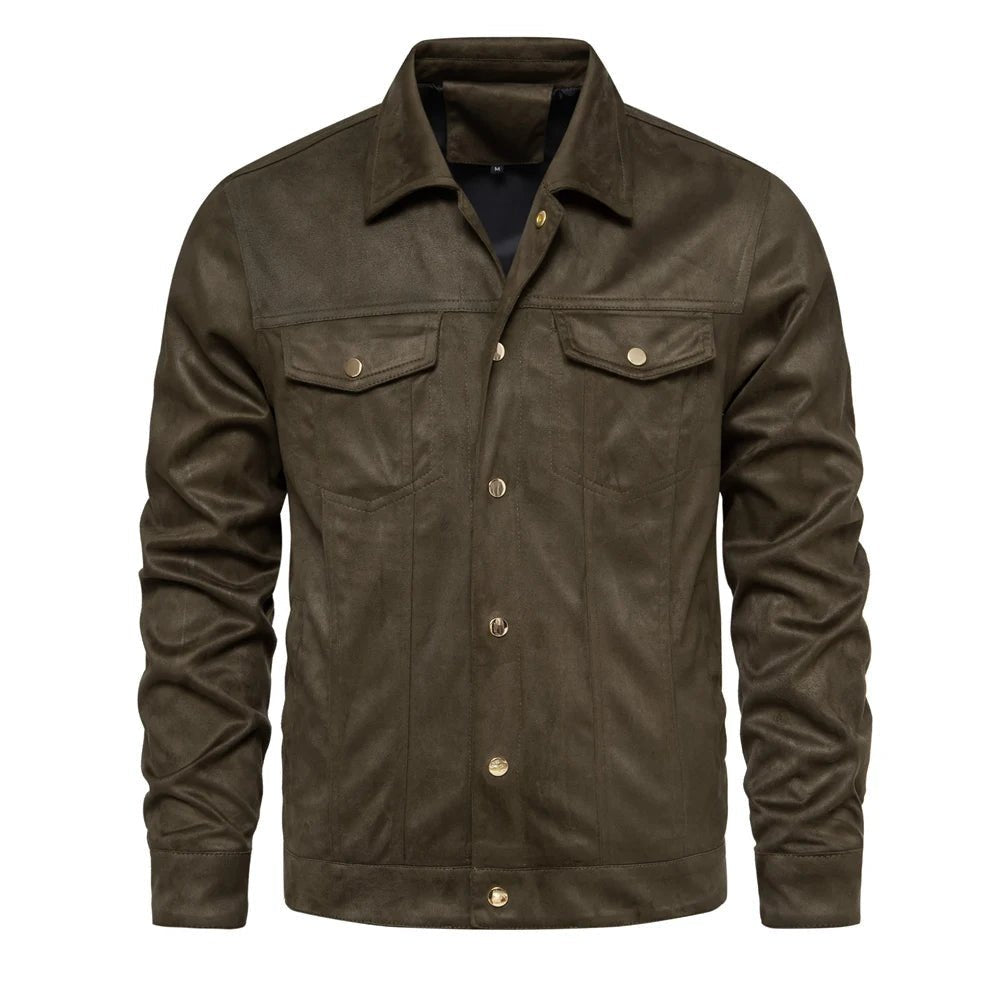 Deluxe Nubuck Coat Autumn Jacket (Army Green S) - Jacket | Zavonix