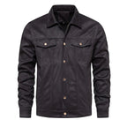 Deluxe Nubuck Coat Autumn Jacket (Dark Gray S) - Jacket | Zavonix