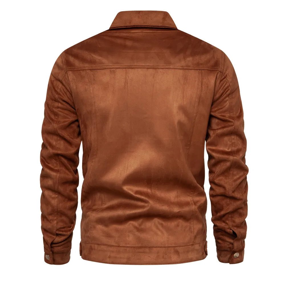 Deluxe Nubuck Coat Autumn Jacket (Khaki S) - Jacket | Zavonix