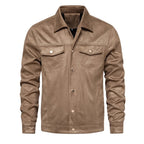 Deluxe Nubuck Coat Autumn Jacket (Khaki S) - Jacket | Zavonix