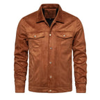 Deluxe Nubuck Coat Autumn Jacket (Khaki S) - Jacket | Zavonix