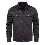 Deluxe Nubuck Coat Autumn Jacket (Khaki S) - Jacket | Zavonix