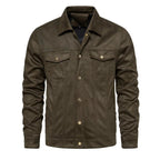 Deluxe Nubuck Coat Autumn Jacket (Khaki S) - Jacket | Zavonix