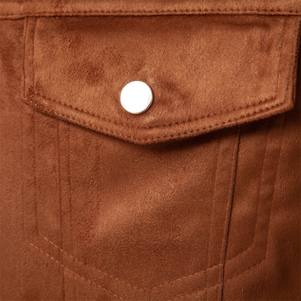 Deluxe Nubuck Coat Autumn Jacket (Khaki S) - Jacket | Zavonix