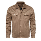 Deluxe Nubuck Coat Autumn Jacket (Khaki S) - Jacket | Zavonix