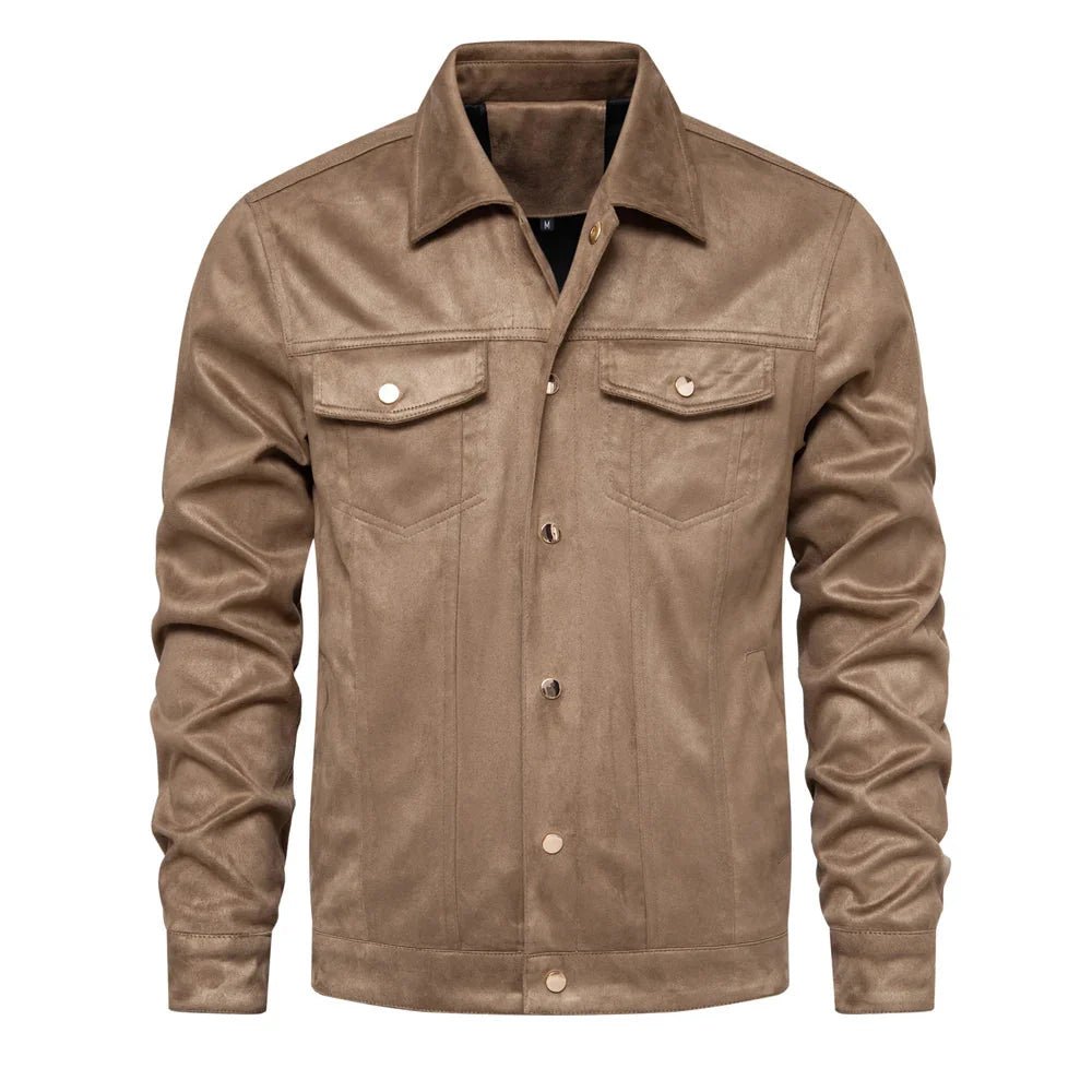 Deluxe Nubuck Coat Autumn Jacket (Khaki S) - Jacket | Zavonix