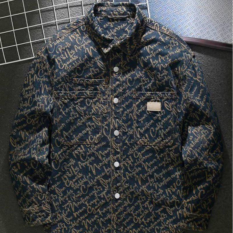 Denim Scripture Jacket (XS ) - | Zavonix