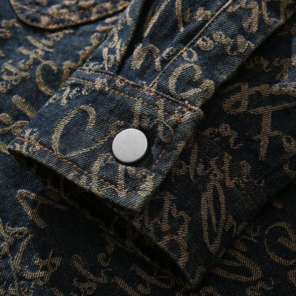 Denim Scripture Jacket (XS ) - | Zavonix