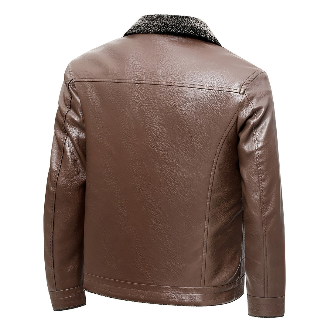 Denvorask Fleece-Lined Leather Jacket product image 3