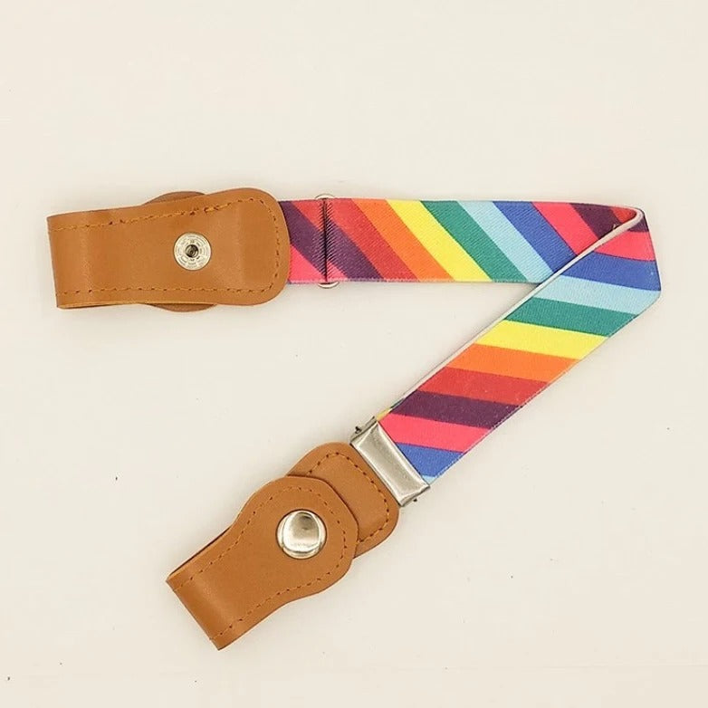 Diagonal rainbow-striped kids&