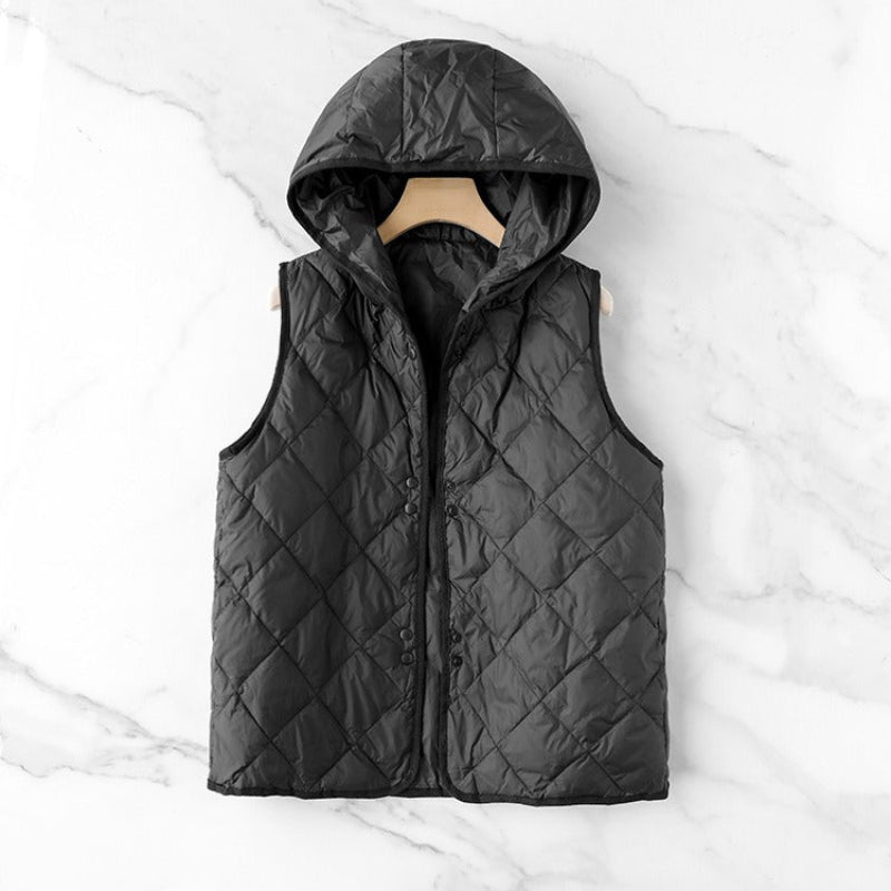 Diamond - Quilted Vest™ — Ignite Your Confidence with Unstoppable Warmth and Style (Cream XS) - | Zavonix