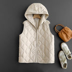 Diamond - Quilted Vest™ — Ignite Your Confidence with Unstoppable Warmth and Style (Cream XS) - | Zavonix