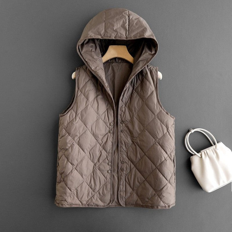 Diamond - Quilted Vest™ — Ignite Your Confidence with Unstoppable Warmth and Style (Cream XS) - | Zavonix