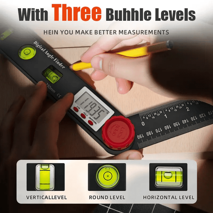 Digital Angle Measuring Ruler Protractor Level Tool Product Image 07
