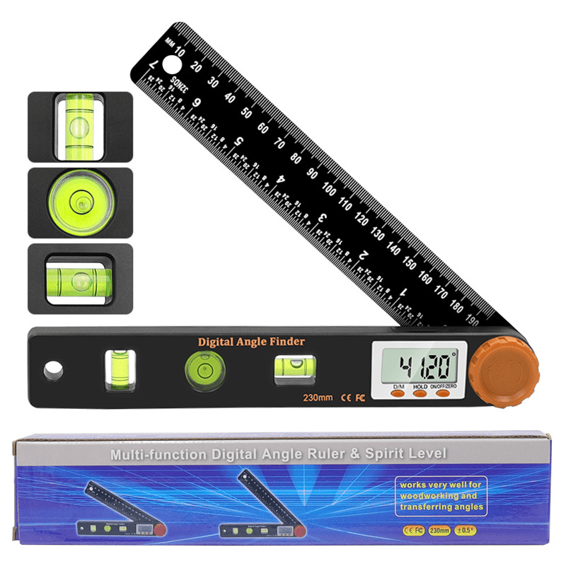Digital Angle Measuring Ruler Protractor Level Tool Product Image 10