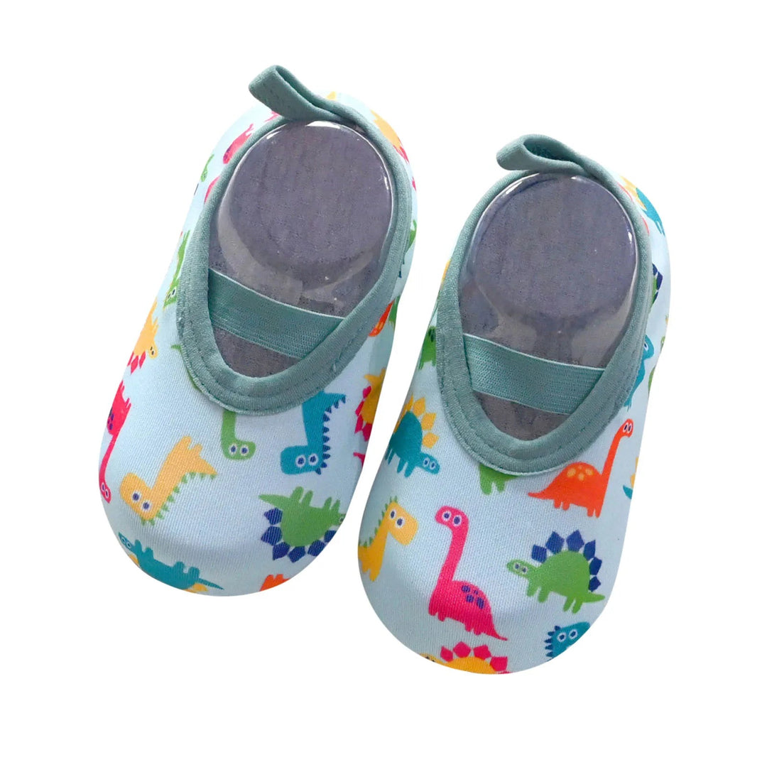 Pair of dinosaur-print children&