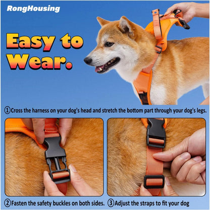 Dog Harness And Retractable Leash Set - Zavonix