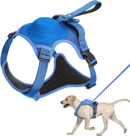 Dog Harness And Retractable Leash Set - Zavonix