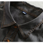"Domenico" Denim Shirt (Gray XXS) - | Zavonix
