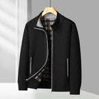"Domenico" Full - Zip Knit Sweater (Black XS) - | Zavonix