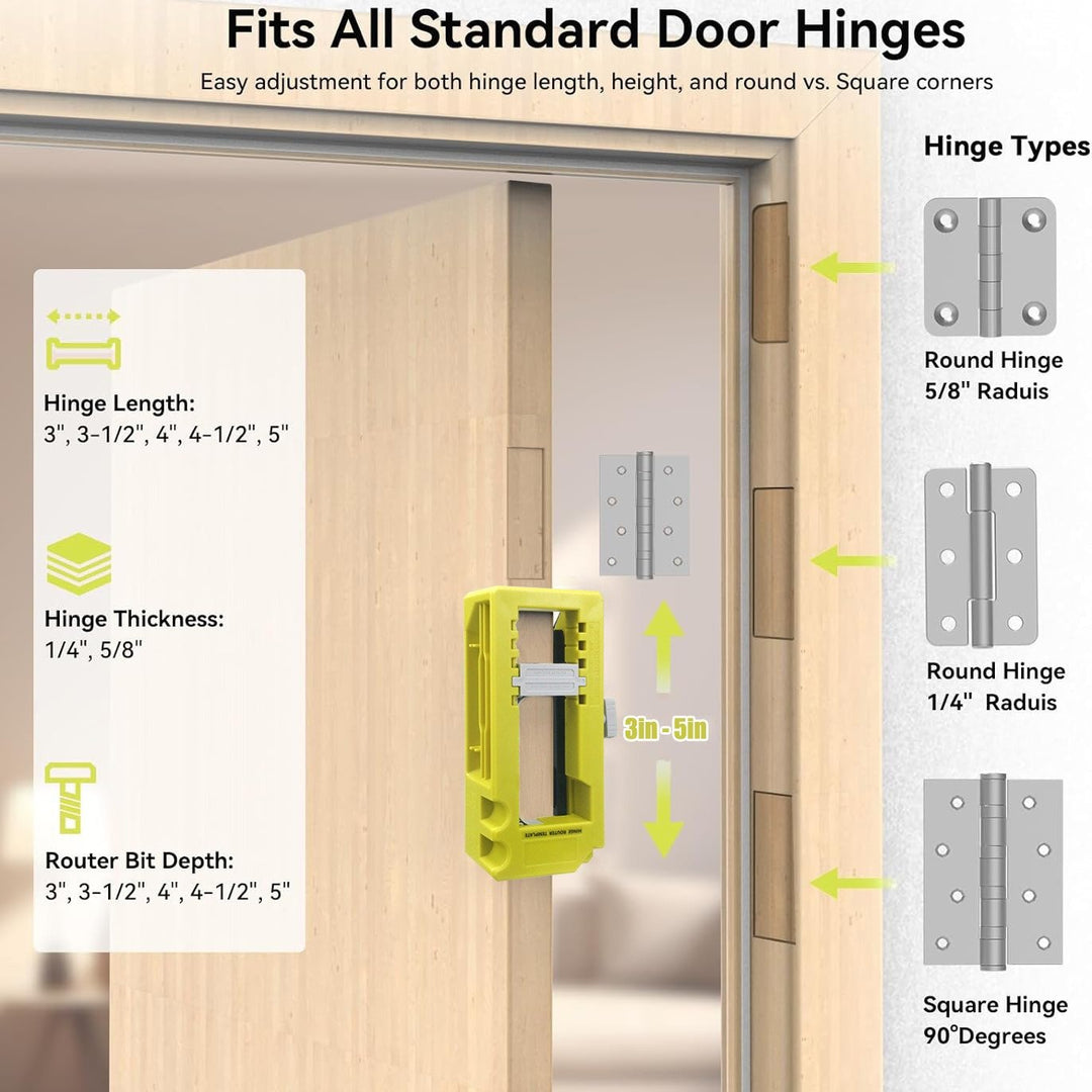 Door Hinge Routing Jig Adjustable Mortise Guide Product Image 06