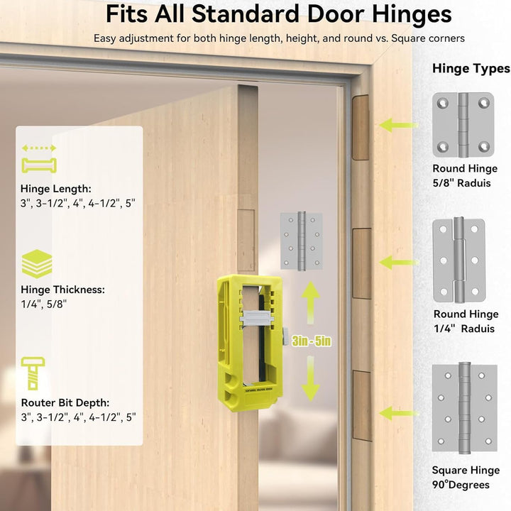 Door Hinge Routing Jig Adjustable Mortise Guide Product Image 06
