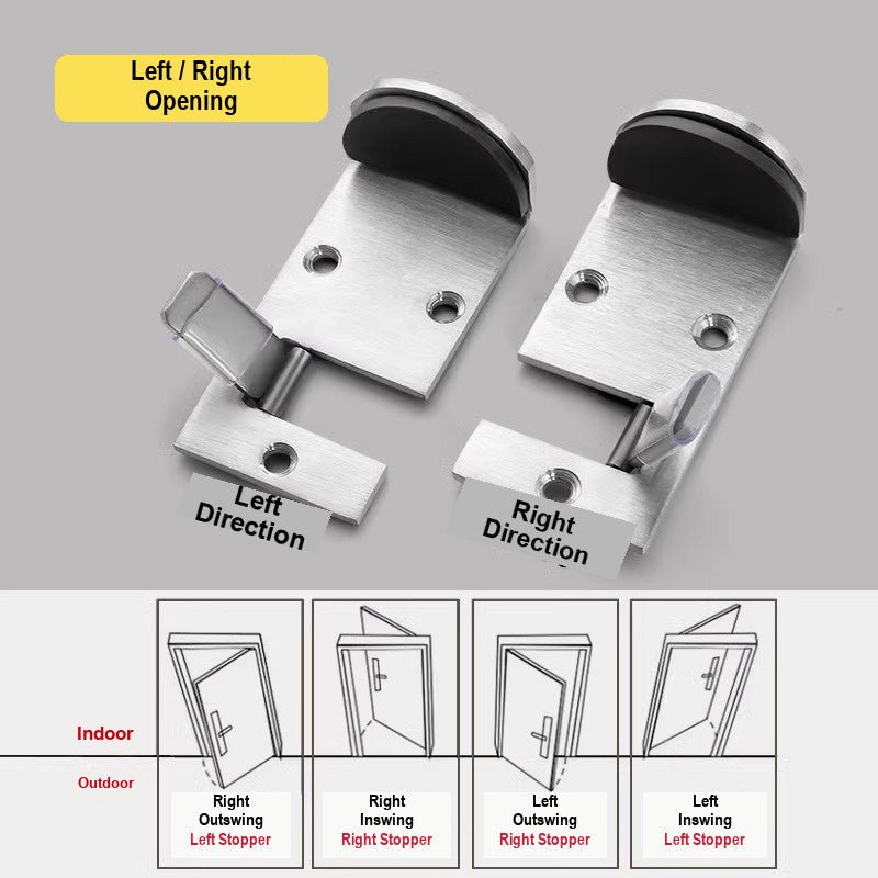Door Stop Stainless Steel Rubber Buffer Product Image 03