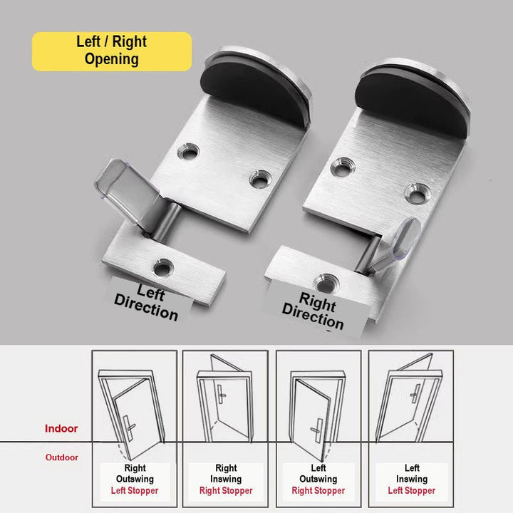 Door Stop Stainless Steel Rubber Buffer Product Image 03