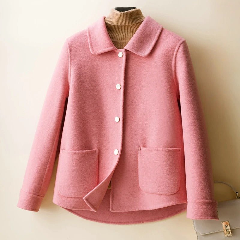 Double - Layered Wool Coat™ — Wrap Yourself in Irresistible Warmth & Unstoppable Confidence (Cream XS) - | Zavonix